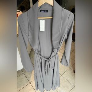 Brand new light grey cardigan/blazer with belt